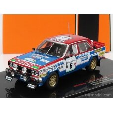 PRE-ORD3R IXO Models 1/43 1981 Datsun Violet GT #6 S. Mehta/M. Doughty Rally Cote d Ivoire, red/blue