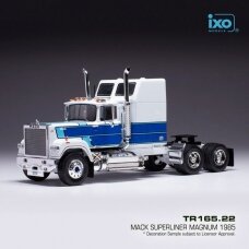 PRE-ORD3R IXO Models 1/43 1985 Mack Superliner Magnum big sleeper, blue/white