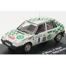 PRE-ORD3R IXO Models Modeliukas 1/43 1993 Skoda Favorit Rally WM #9 P.Sibera/P.Gross Rally Monte Carlo, white/green