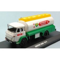 IXO Models Modeliukas 1974 Saviem SM 8 BP Fuel Transporter, white/green/yellow