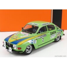 PRE-ORD3R IXO Models Modeliukas 1976 Saab 96 V4 No2 Rally WM Rally Sweden Blomqvist/Sylvan, green