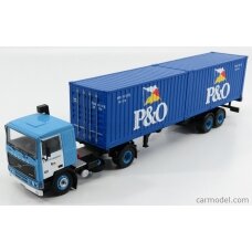 IXO Models Modeliukas 1983 Volvo F10 with P&O trailer, blue