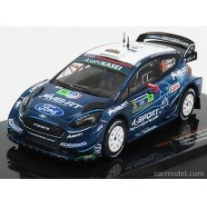 PRE-ORD3R IXO Models 2019 Ford Fiesta WRC #33 Evans/Mart Rally Mexico, blue/black