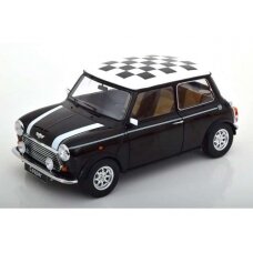 PRE-ORD3R KK Scale 1/12 Mini Cooper with Chequered Flag, black/white