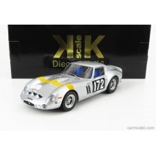 PRE-ORD3R KK Scale 1/18 1964 Ferrari 250 GTO #172 winner Tour de France, silver/yellow