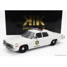 PRE-ORD3R KK Scale 1/18 1974 Dodge Monaco *Hazzard County Police*, white