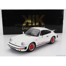 PRE-ORD3R KK Scale 1/18 1989 Porsche 911 Carrera 3.2 Clubsport, white/red