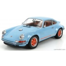 PRE-ORD3R KK Scale 1/18 Singer Porsche 911 coupe, light blue/orange