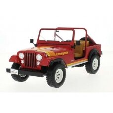 PRE-ORD3R MCG Modeliukas 1/18 1976 Jeep CJ-7 Renegade *sealed body*, red