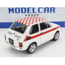 PRE-ORD3R MCG Modeliukas 1/18 Fiat 126 *Abarth-Look*, white/red