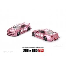 PRE-ORD3R Mini GT Kaido House 1/64 1999 Nissan Skyline GT-R (R34) Kaido Racing Factory V1, pink