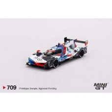 PRE-ORD3R Mini GT 1/64 2023 BMW M Hybrid V8 #25 BMW M Team 12H Sebring 2nd place, white/red/blue