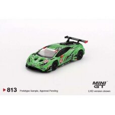 PRE-ORD3R Mini GT Modeliukas 1/64 2023 Lamborghini Huracan GT3 Evo2 #63 Iron Lynx Daytona 24 hrs 2023, green