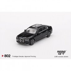 PRE-ORD3R Mini GT Modeliukas 1/64 2024 BMW 17 Edrive50, black sapphire