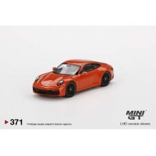 PRE-ORD3R Mini GT 1/64 Porsche 911 (992) Carrera 4S, lava orange