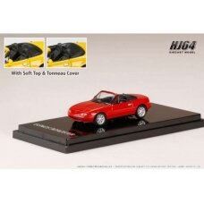 Hobby Japan Modeliukas Eunos Roadster (NA6CE) with Tonneau Cover, classic red