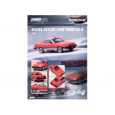 PRE-ORD3R Inno64 Nissan Skyline 2000 Turbo RS-X (DR30), red/silver with chrome rims