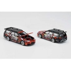 PRE-ORD3R Pop Race Limited Modeliukas Nissan Stagea R34 *Valino Special* Pluto Driftagea 34, black/red