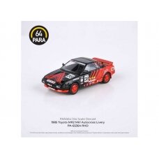PRE-ORD3R Para64 1/64 1985 Toyota MR2 MKI #38 *Advan Race Livery*, red/black (cars in a deluxe Acrylic window box)