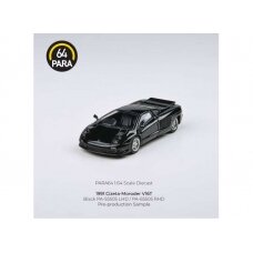 PRE-ORD3R Para64 1/64 1991 Cizeta Moroder V16T, black left hand drive with lights up (cars in a deluxe Acrylic window box)
