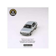 PRE-ORD3R Para64 1/64 1998 Mitsubishi Galant VR-4 *Left Hand Drive*, grace silver/chateau silver (cars in a deluxe Acrylic window box)