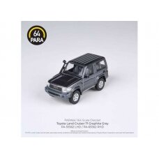 PRE-ORD3R Para64 1/64 2014 Toyota Land Cruiser 71 short wheel base, graphite grey left hand drive (cars in a deluxe Acrylic window box)