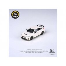 PRE-ORD3R Para64 1/64 2023 Honda Civic Type R FL5, white left hand drive (cars in a deluxe Acrylic window box)