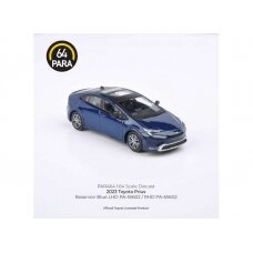 PRE-ORD3R Para64 1/64 2023 Toyota Prius, blue left hand drive (cars in a deluxe Acrylic window box)