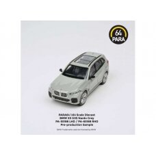 PRE-ORD3R Para64 1/64 BMW X5 G05 *Right Hand Drive*, nardo grey (cars in a deluxe Acrylic window box)