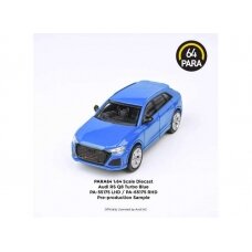 PRE-ORD3R Para64 Audi RS Q8 *Right Hand Drive*, blue (cars in a deluxe Acrylic window box)