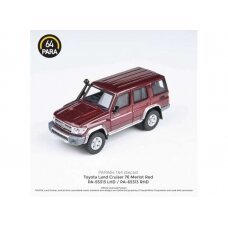 PRE-ORD3R Para64 Toyota Land Cruiser 76 *Left Hand Drive*, merlot red (cars in a deluxe Acrylic window box)