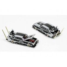 Pop Race Modeliukas 1/64 Nissan Skyline C210 *Kaido House Racer* Bosozoku Style, matt black/grey (yra Sandėlyje)