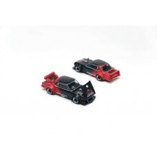 PRE-ORD3R Pop Race Modeliukas 1/64 Nissan Skyline GT-R V8 Drift *Hakosuka* Advan, red/black