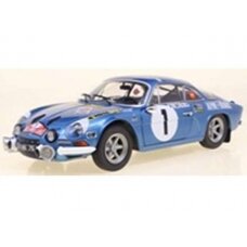 PRE-ORD3R Solido Modeliukas 1/18 1972 Alpine A110 1600S Rally Monte Carlo #1 Therier/Roure, blue/white