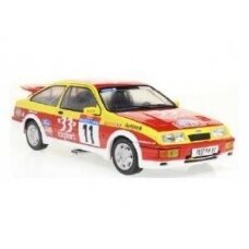 PRE-ORD3R Solido Modeliukas 1/18 1987 Ford Sierra Cosworth #11 Auriol/Occelli Tour de Corse, red/yellow