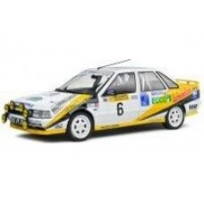 PRE-ORD3R Solido Modeliukas 1/18 1991 Renault R21 Turbo Gr. A Rally Charlemagne #6, white/yellow/blue