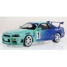 PRE-ORD3R Solido Modeliukas 1999 #1 Nissan E34 GTR Skyline Falken Drift Livery, blue/light green