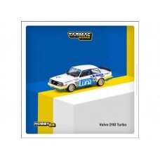 Tarmac Modeliukas 1/64 1984 Volvo 240 Turbo #22 Ulf Granberg/Robert L. Kvist Winner ETCC Zolder, white/blue