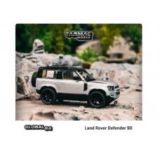 PRE-ORD3R Tarmac Modeliukas 1/64 Land Rover Defender 90, silver metallic