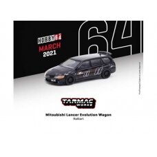 PRE-ORD3R Tarmac Modeliukas 1/64 Mitsubishi Lancer Evolution Wagon Ralliart, black