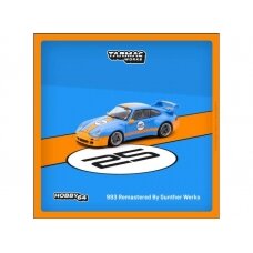 PRE-ORD3R Tarmac Modeliukas 1/64 Porsche 993 *Remastered by Gunther Werks*,blue orange