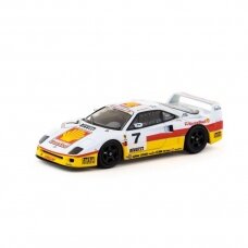 Tarmac Works Modeliukas 1993 Ferrari F40 GT #7 Marco Brand Italian GT Championship, white/yellow