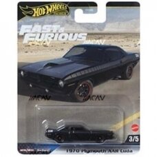 Hot Wheels Fast Furious Premium 1970 Plymouth Aar Cuda, black 4/5