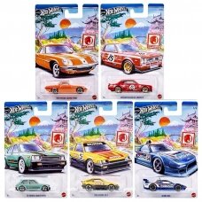 Hot Wheels Hot Japanese Imports Modeliukų rinkinys (Mazda Cosmo,Nissan Skyline,Toyota Starlet,Honda CR-X,Acura NSX) (yra Sandėlyje)