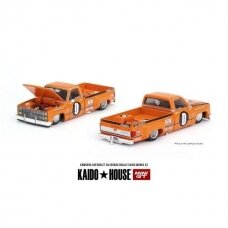 PRE-ORD3R Mini GT Kaido House Chevrolet Silverado Dually KAIDO WORKS V2, orange