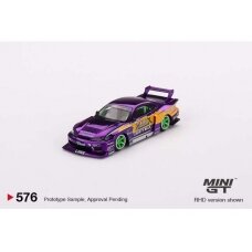 Mini GT Nissan Silvia S15 LB-Super Silhouette #555 2022 Formula Drift Japan, purple/green/orange