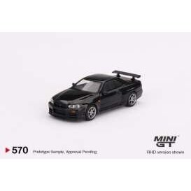 Mini GT Nissan Skyline GT-R R34 V-Spec, black pearl