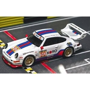 Tarmac Works Porsche 911 Turbo S LM GT #50 1995 24H Le Mans, white/blue/red
