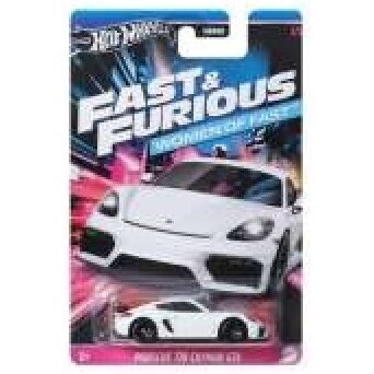 Hot Wheels Fast and Furious Porsche 718 Cayman GT4, white