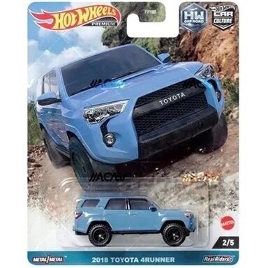 PRE-ORDER Hot Wheels Premium Off Road Modeliukas 2018 Toyota 4Runner, blue 2/5